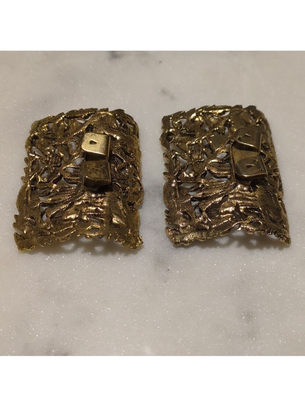 Vintage MUSI Signed Shoe Clips. 1950s, Set Of 2 - Picture 12 of 12